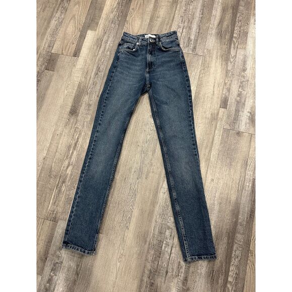 Women's Zara Skinny Straight Jean with Slit - Picture 1 of 7
